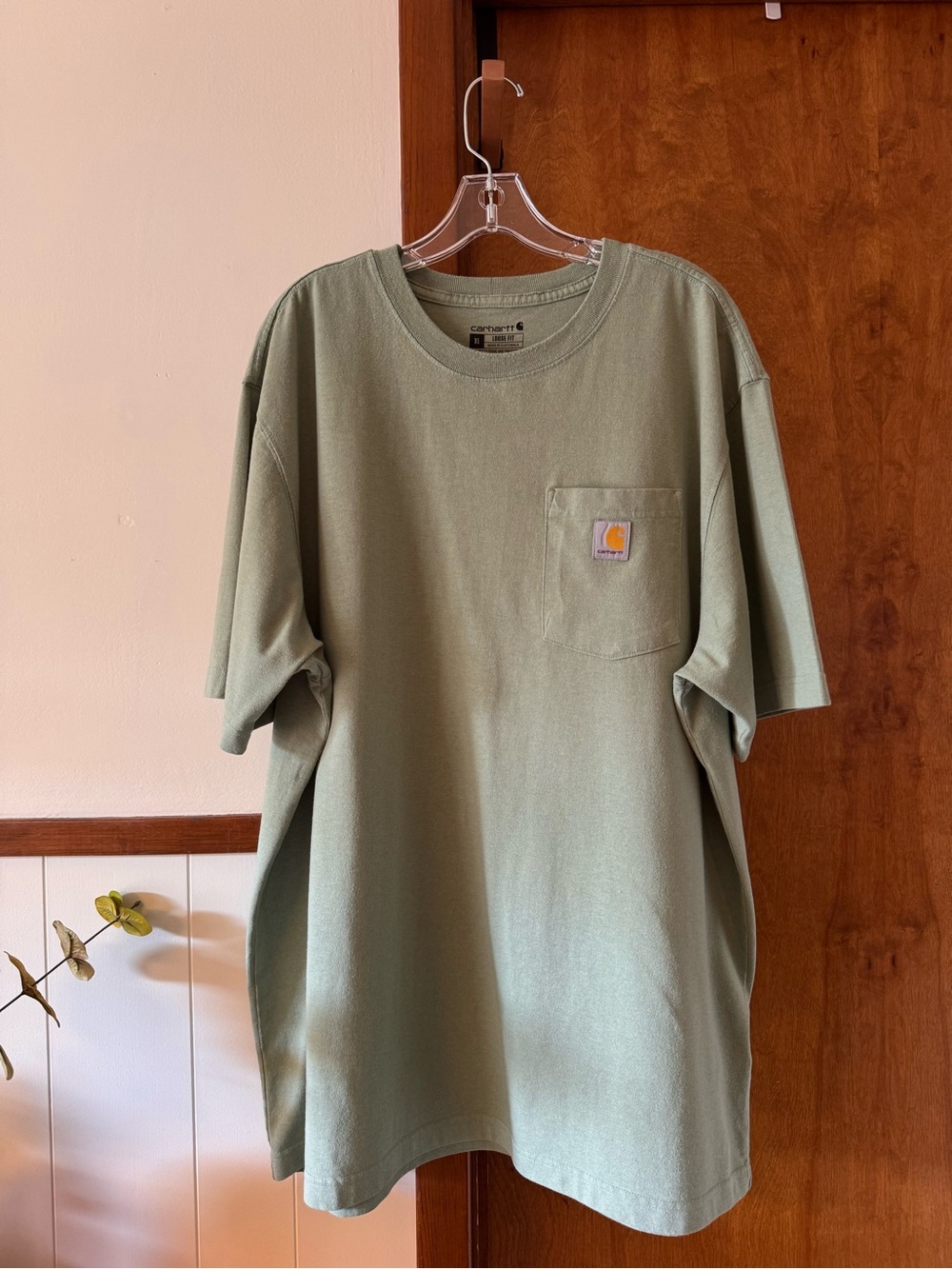 Carhartt Loose Fit Pocket Tee Light Sage Workwear T-Shirt Heavyweight Men's XXL